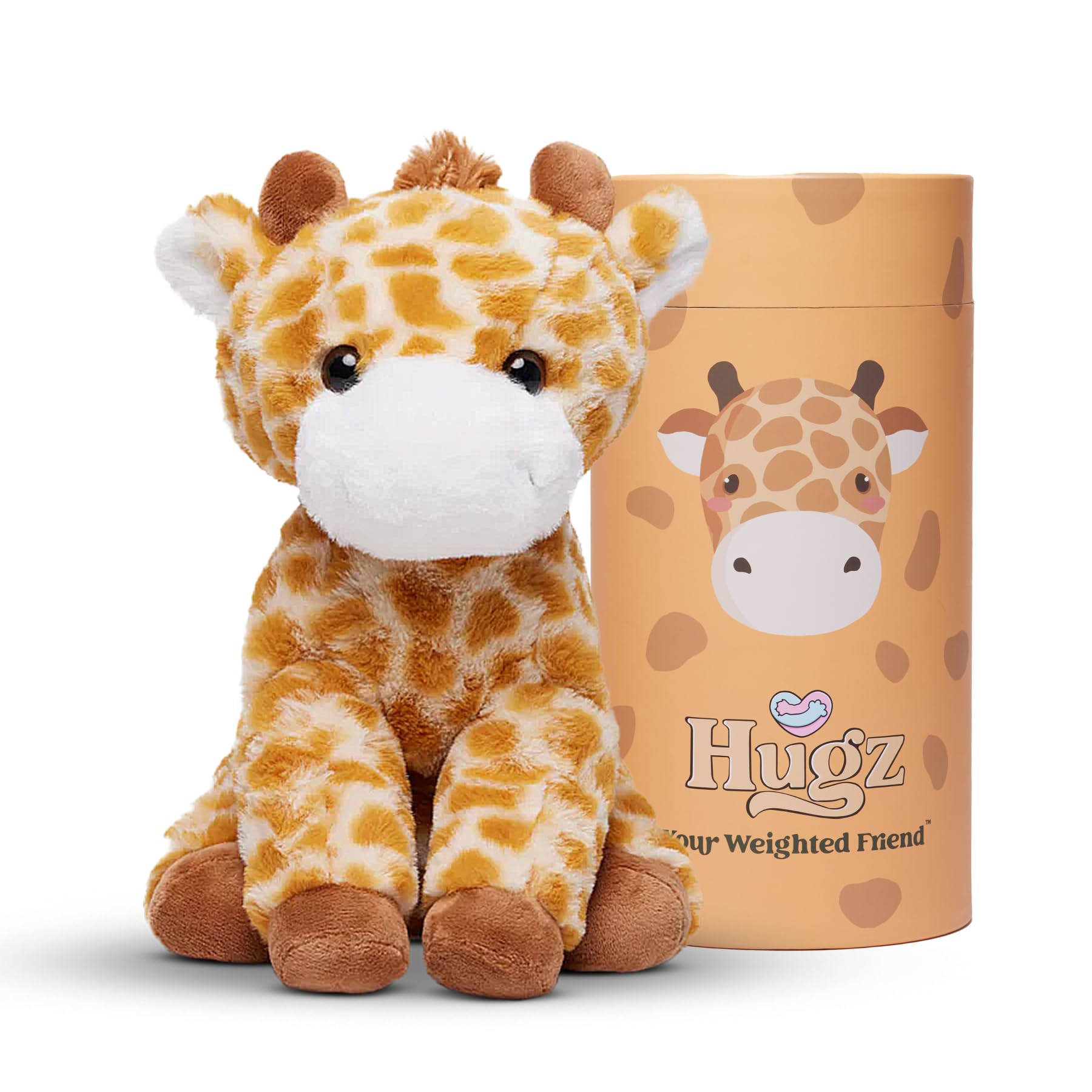 Hugz Official Moose The Giraffe – Premium Weighted Stuffed Plushie 3.8 lb for Adults & Kids – Microwavable Stuffed Animal – Heatable & Coolable –