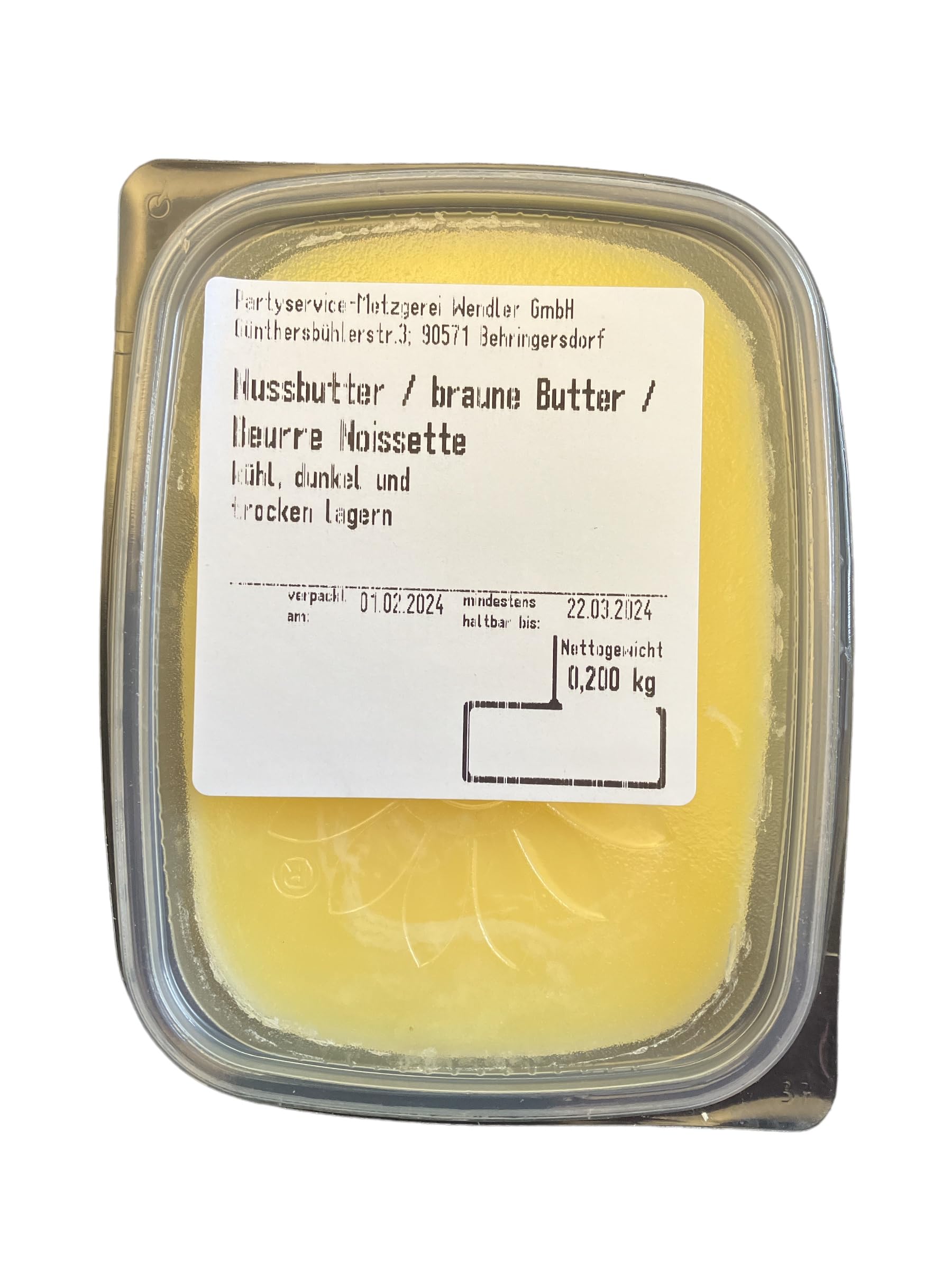 Nussbutter/braune Butter/Beurre Noisette ungewürzt hausgemacht (200gr) Lebensmittel & Getränke