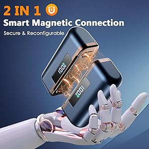 BEYYON Hand Warmers Rechargeable - Magnetic Electric Hand Warmer 2 Pack, 4 Levels Heat Up to 131 with LED Display, Portable Reusable Pocket Heater for Raynauds, Golf, Camping, Men, Women