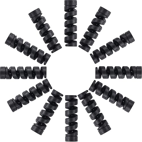 Jetec 24 piezas protector de cable de carga, protector de cable flexible de silicona, protector de cable de mouse USB en espiral para auriculares de