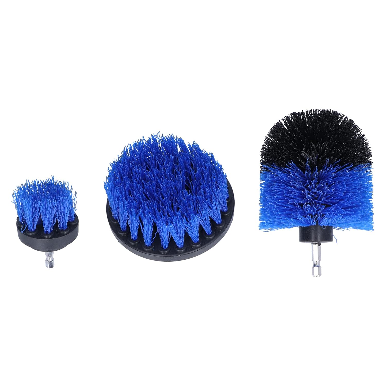 3Pcs Drill Brush Attachment Power Scrubber Kit Tile Bathtub Floor Carpet Cleaning Blue Scrub Brush Scrubber Brush Brush