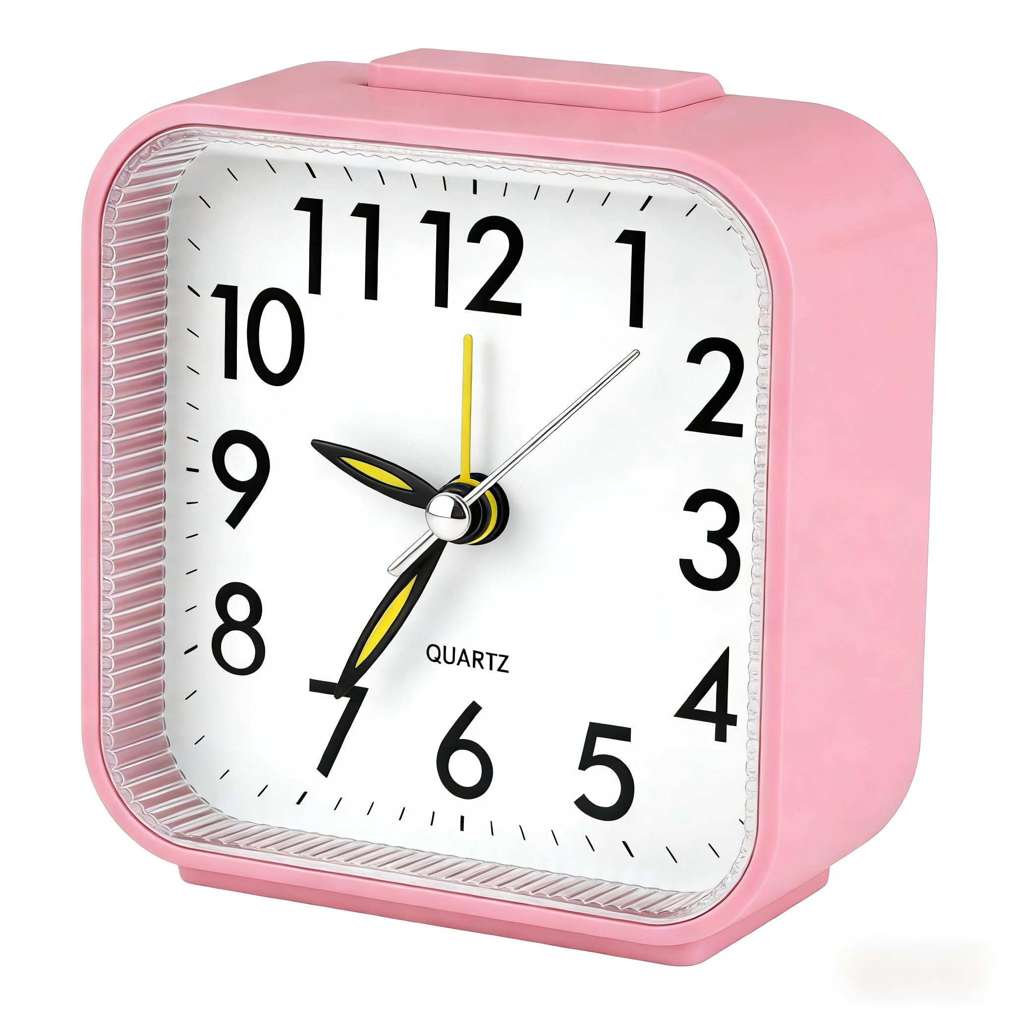 Xiangbhalla Silent Analog Alarm Clock Vintage Design, Non-Ticking Bedside Clock with Snooze and Night Light