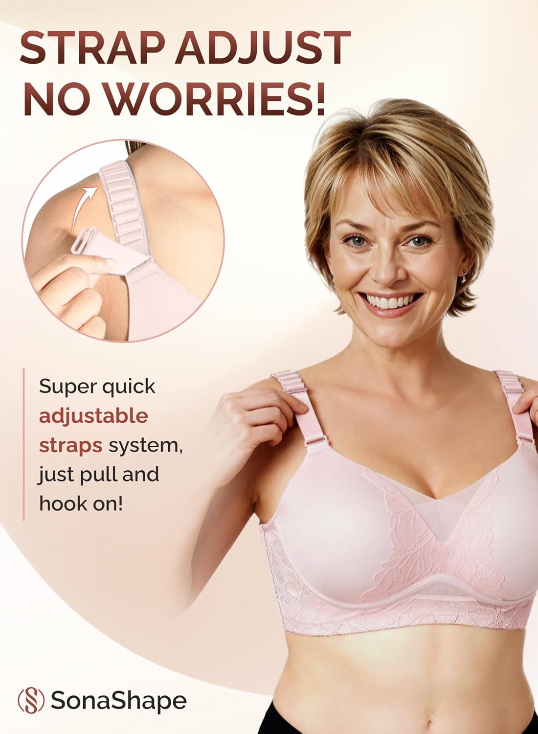 Lifting Bra for Women - No Underwire & Full Coverage, Comfortable & Seamless T-Shirt Bras for Lasting Comfort