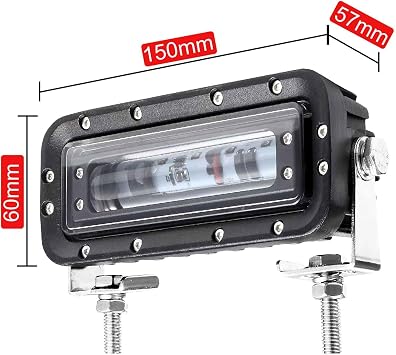 CEA Forklift Red Zone Safety Light, Warehouse Danger Area & Pedestrian Warning with Red Line Beam, OSRAM LED 10-80V IP68, for Side of Forklift/AGV/Sweeper
