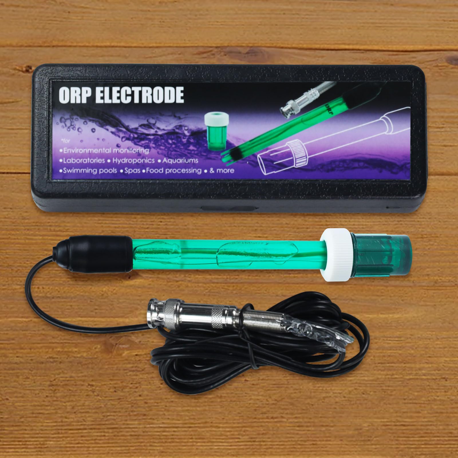 Elettrodo ORP Sostituibile con Connettore BNC Cavo Lungo 300 cm (10 ft) Alta Precisione (-1999-1999 mV) Per Piscine, Spas, Acquari, Acqua Potabile & Laboratori