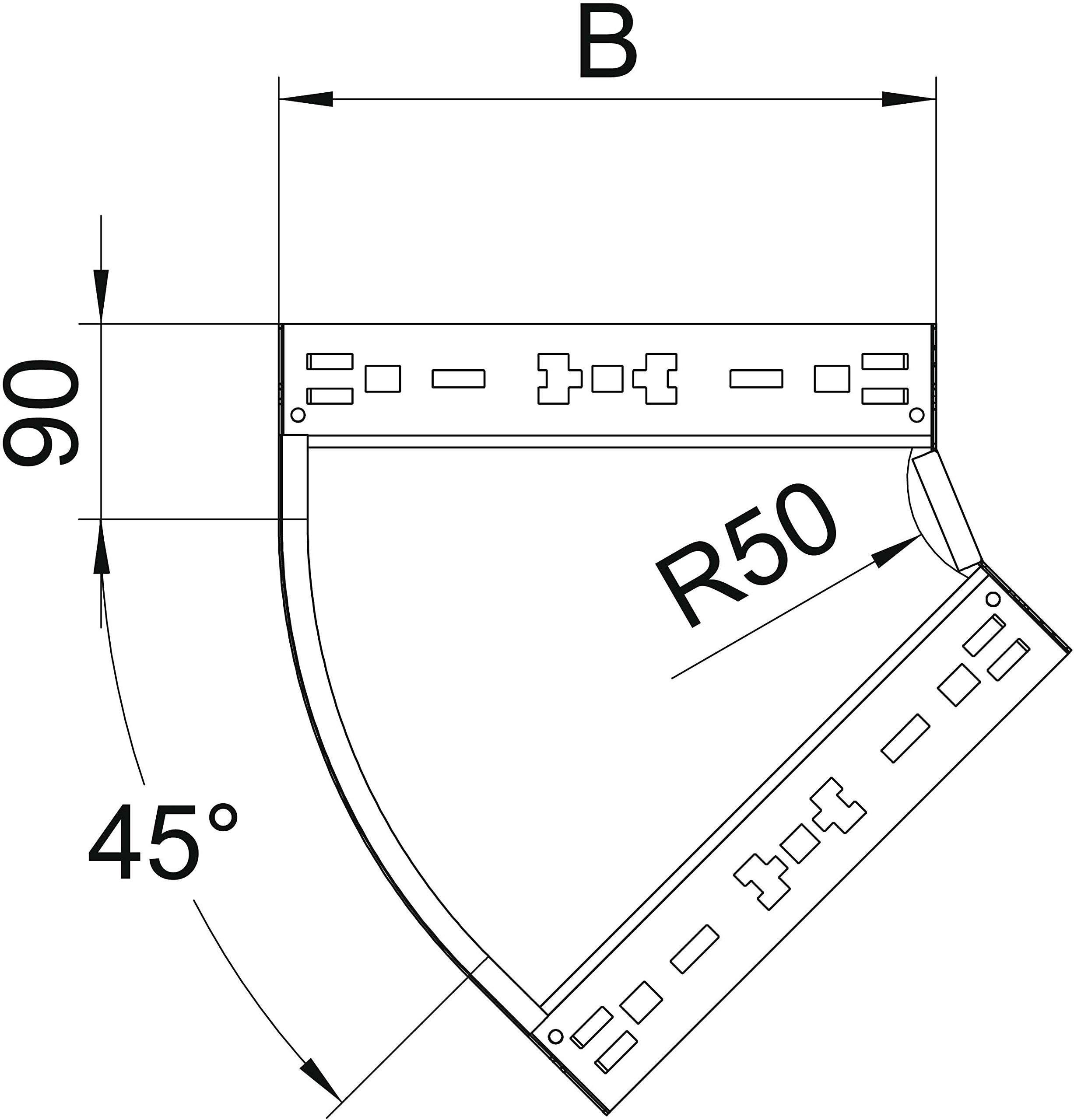 obo-bettermann – Kurve 45o rbm45 60 x 300 FS