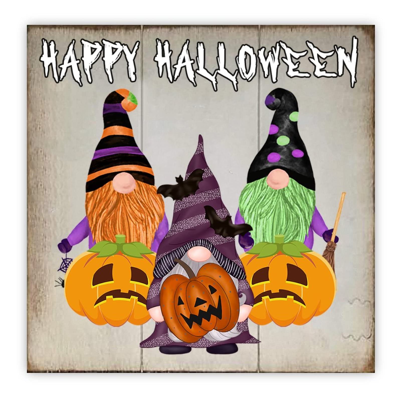 Cadeau d'Halloween original : plaque en bois minimaliste pour enfants