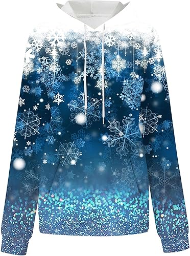 Miniatura 4 de Vifucz Navidad vacaciones pulóver sudaderas con capucha sudadera casual sudadera con capucha copa vino tinto impresión sudaderas camisa Top