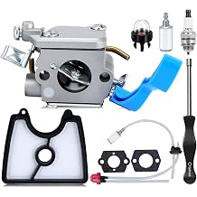 590460102 125B Carburetor Rebuild Kit Compatible with Husqvarna 125B 125BX 125BVX Leaf Blower B2126 BV2126 Blower Model Parts Replace C1Q-W37 545081811 Carb Filter Fuel Line Kit