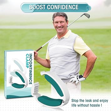 Incontinence Clamp for Men with 6 Removable Pads