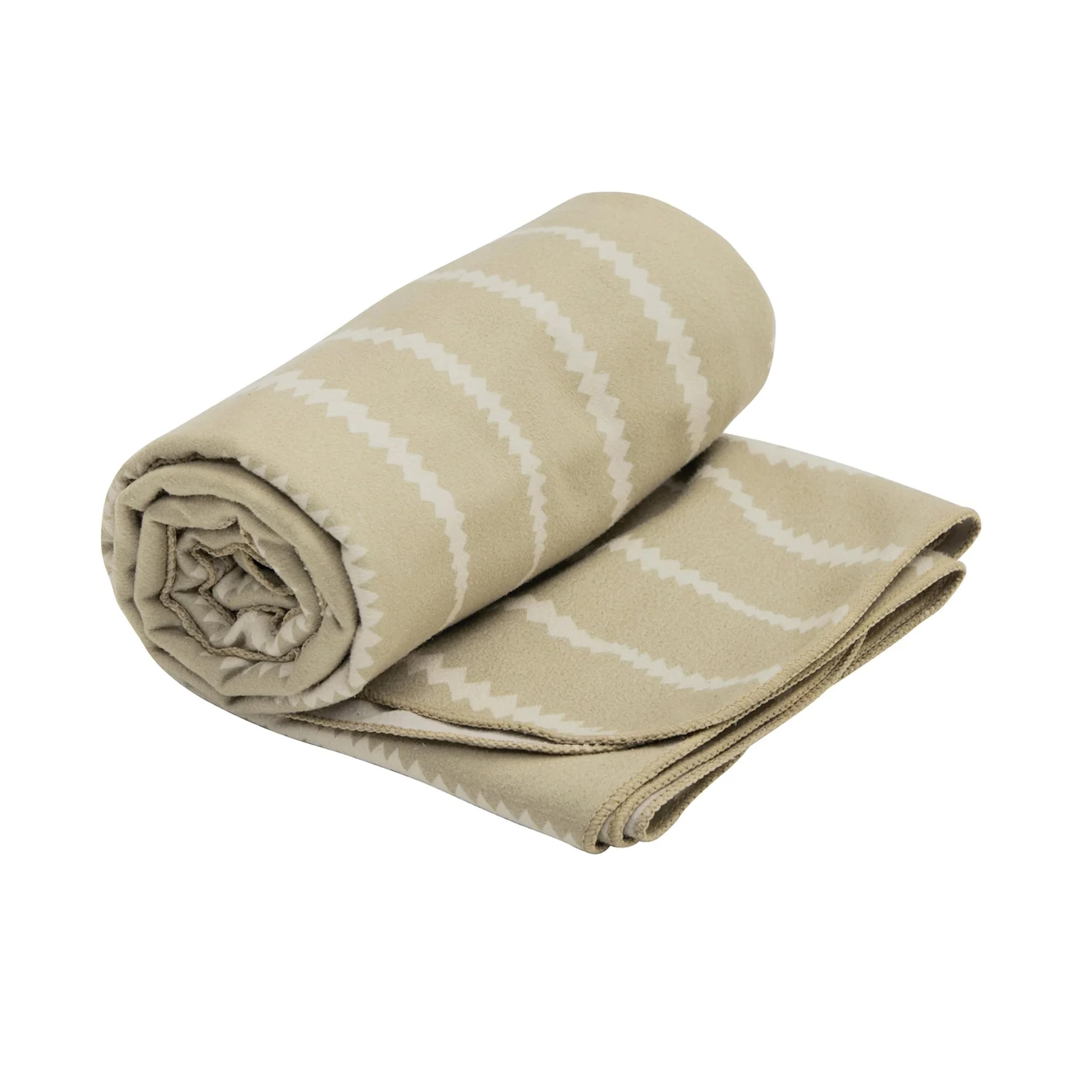 SEA TO SUMMIT - Drylite Microfibre Towel M - Hand Towel - Super Soft Suede Finish - Extra Absorbent & Quick Dry - Hang Loop & Case - For Camping, Gym & Travel - 50 x 100cm - Desert Brown - 100g — image 1