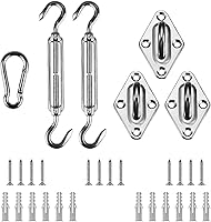 Vista 14 de Kit de herrajes para toldo de 5 pulgadas para rectángulo 316 de acero inoxidable antioxidante para patio al aire libre