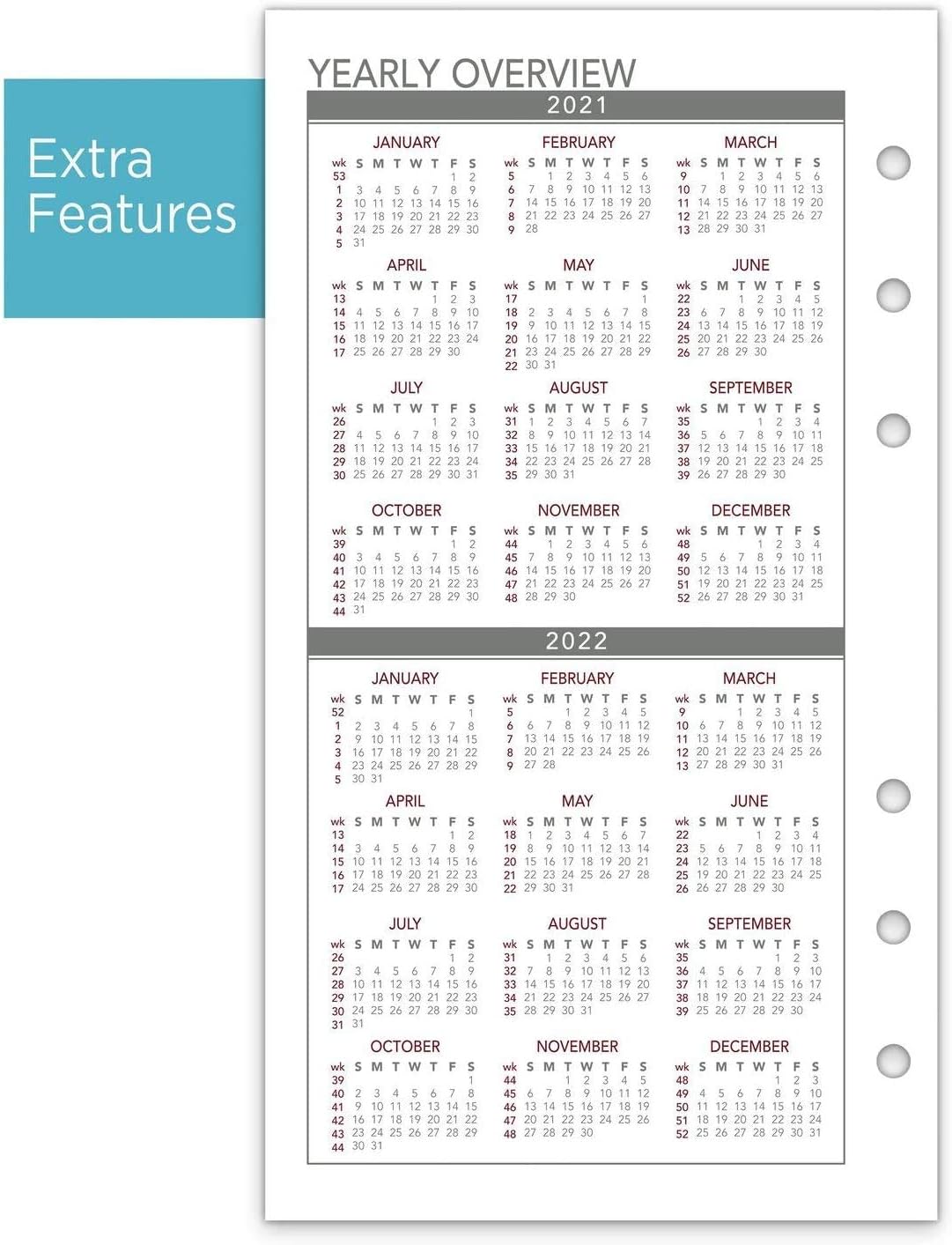 2021 Monthly Planner Refill by AT-A-GLANCE, 87129 DAY-TIMER, 3-3/4" x 6-3/4", Size 3 (063-685Y)