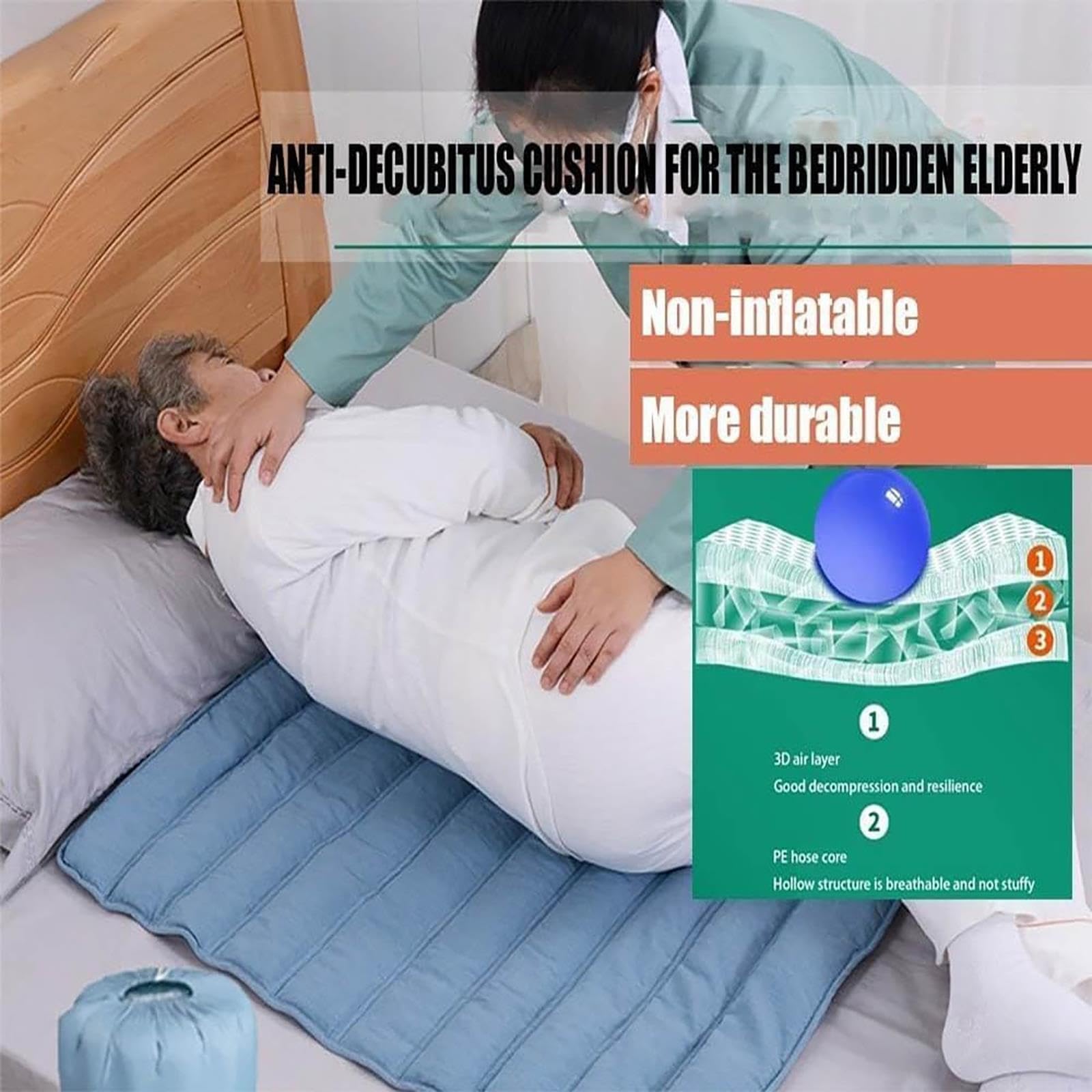 Colchón antiescaras para coxis transpirable plegable personas encamadas
