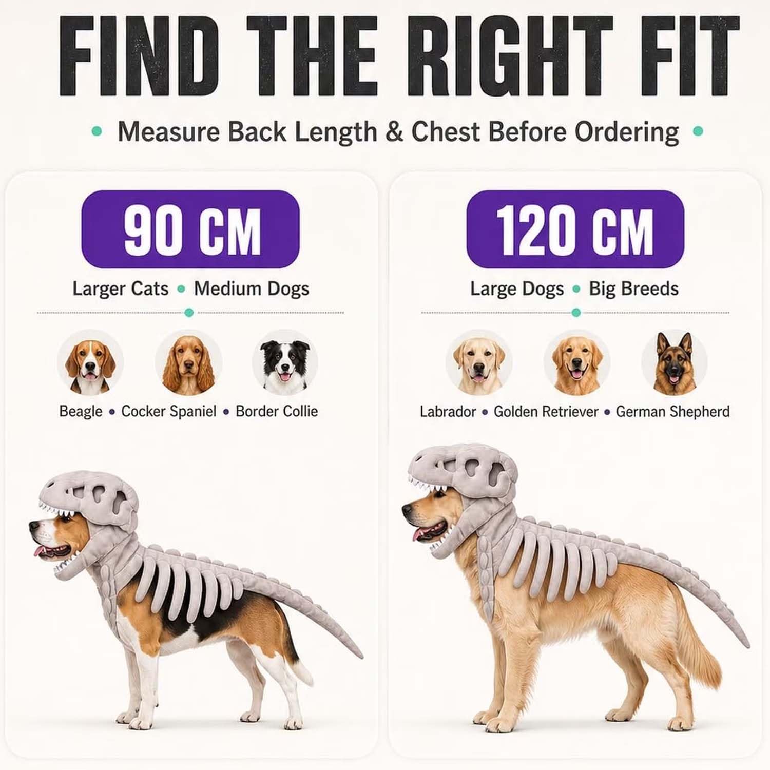 Dog Cat Pet Dinosaur Skeleton Costume,Funny Halloween Costumes，Green：XXL | Prehistoric Bone Pet Clothes with Dino Head Cover and Back,Pet Cosplay Outfits For Party Supplies,Medium Large Dogs Cats