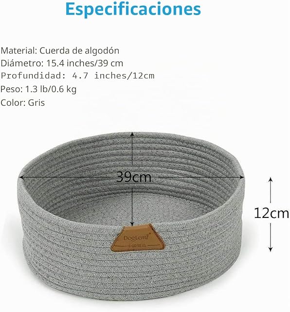Foto 2 de 8 de AYADA Cozy Cama Gato, Redondo Nido Gato Algodón Lavable Verano Oval Cat Basket Diseño Simple Suave Y Fuerte…
