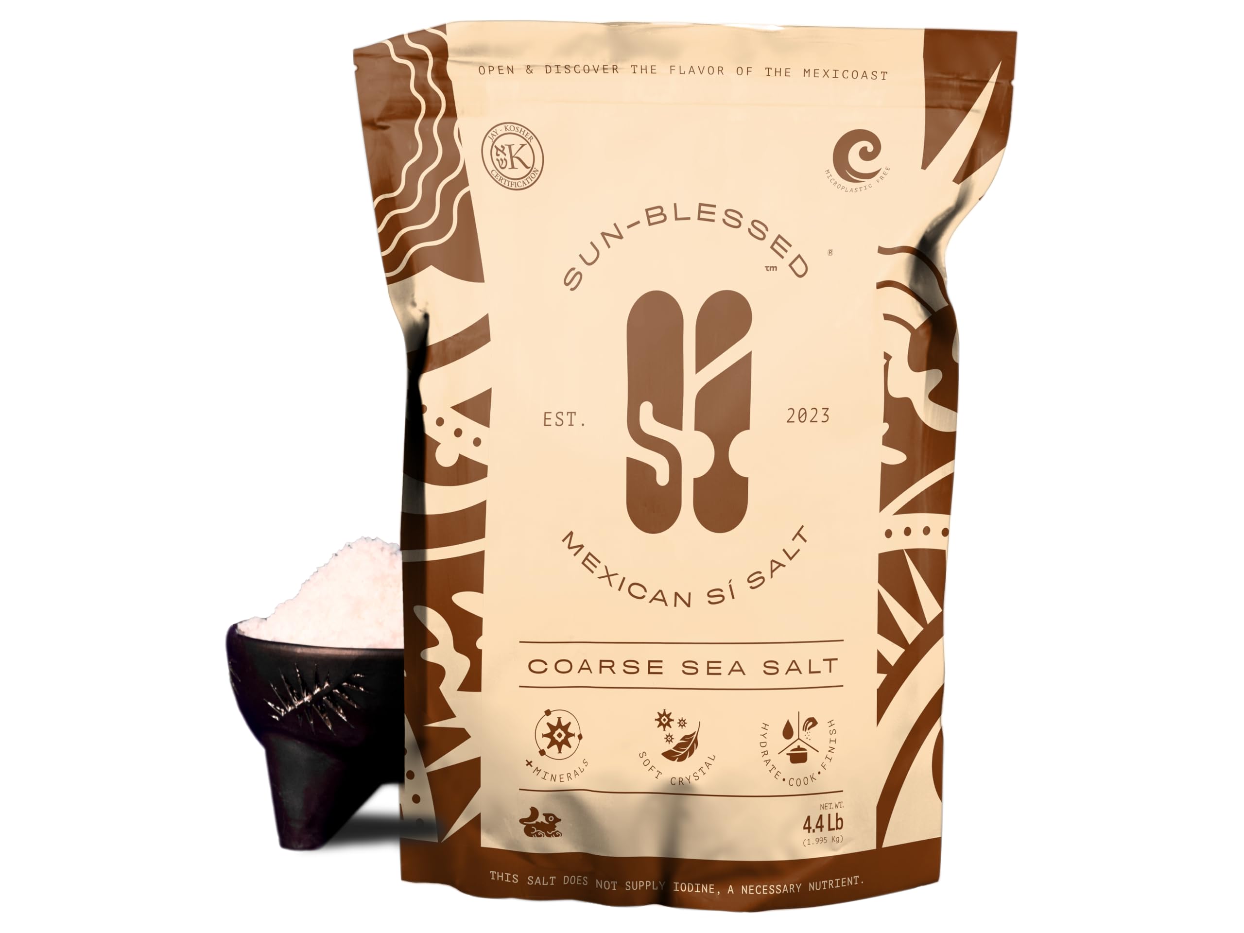 Kosher Colima Sea Salt, Mineral Soft Crystal — Sí Salt, Unrefined, Organic, Natural (70 oz)