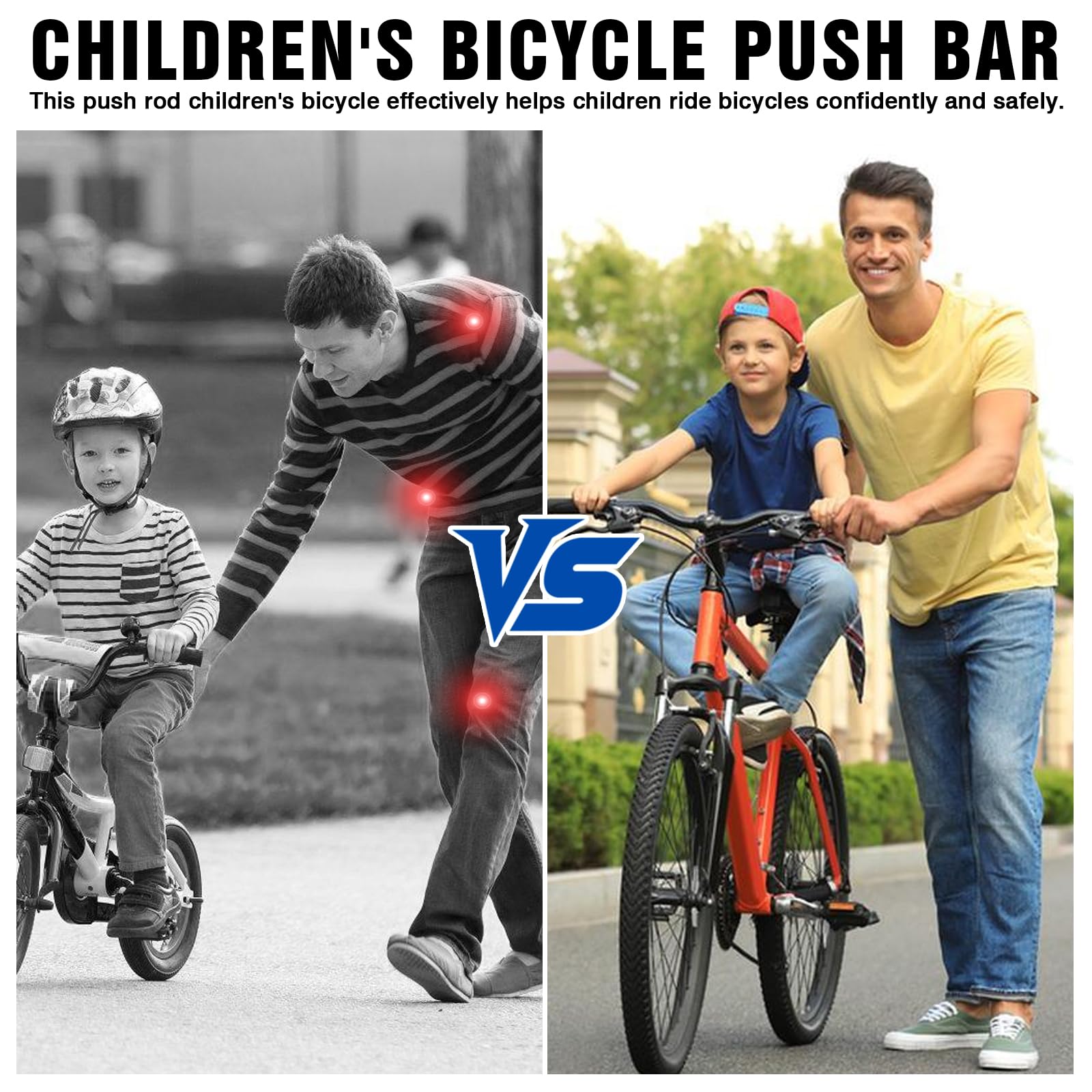 Fahrradstange Fr Kinderfahrrad, Schiebestange Fahrrad Kinder, Schubstange  Fahrrad Kinder Mit Rutschfestem Griff Lernhilfe Zum Fahrradfahren Trainer  Griffstange Balancehilfe,Universell, Schwarz : Amazon.de: Sport & Freizeit