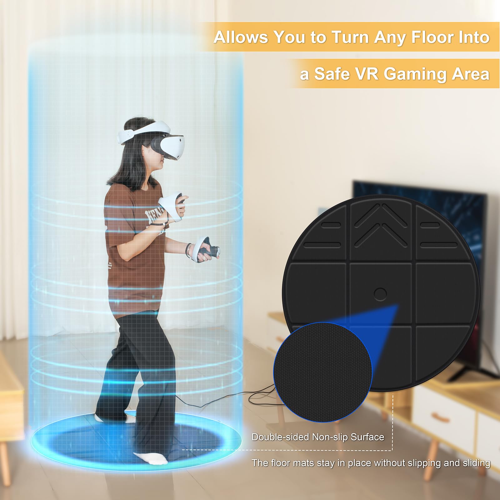Portatile Sport Tappetino Da Pavimento Virtual Reality Gaming Cuscino Cuscino Per Interruttore/Q 3 Aiuta A Determinare La Direzione E La Posizione