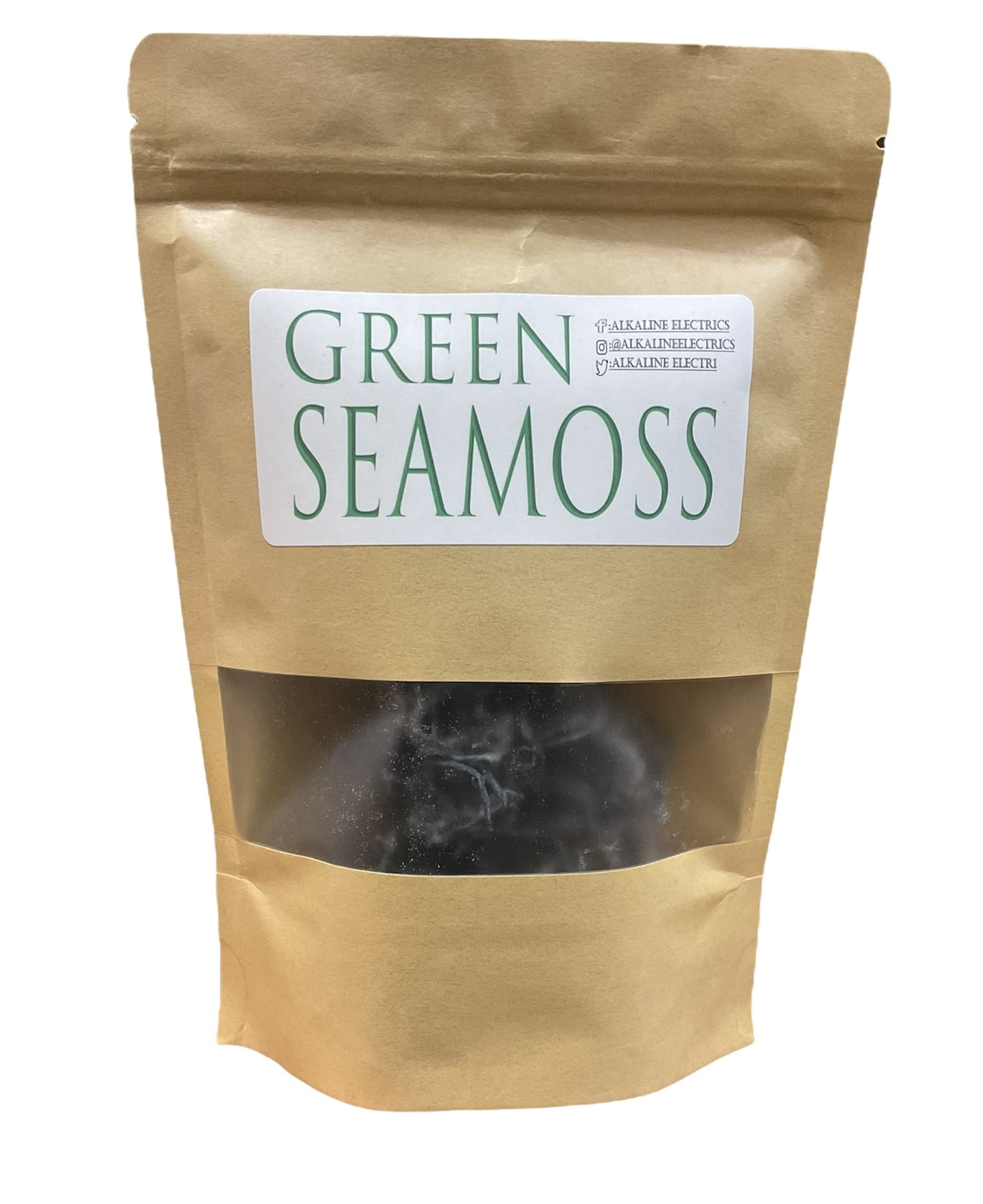 Sea Moss | Green | Raw Sea Moss | 100% Natural and Wildcrafted | Harvested in Saint Lucia | Rich in Minerals | Resealable Packaging | All Natural | Non GMO | 1oz