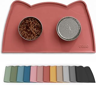 OHMO Cat Food Mat, Silicone Pet Feeding Mat, 20x12, Erythrinus