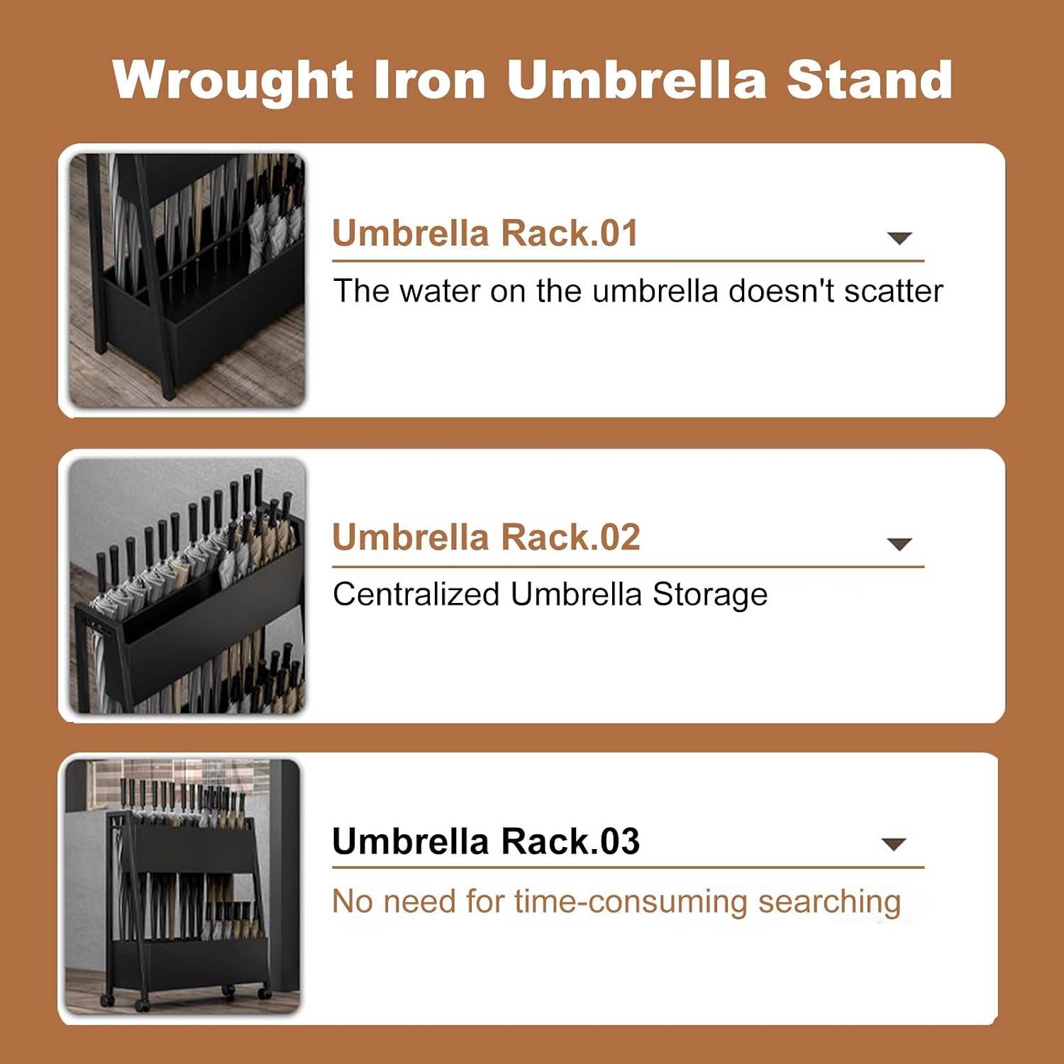 Large Capacity Umbrella Stand Rack for Entryway, Commercial Umbrella Holder Metal Square, Umbrella Basket, No Installation, for Home Hotel Office