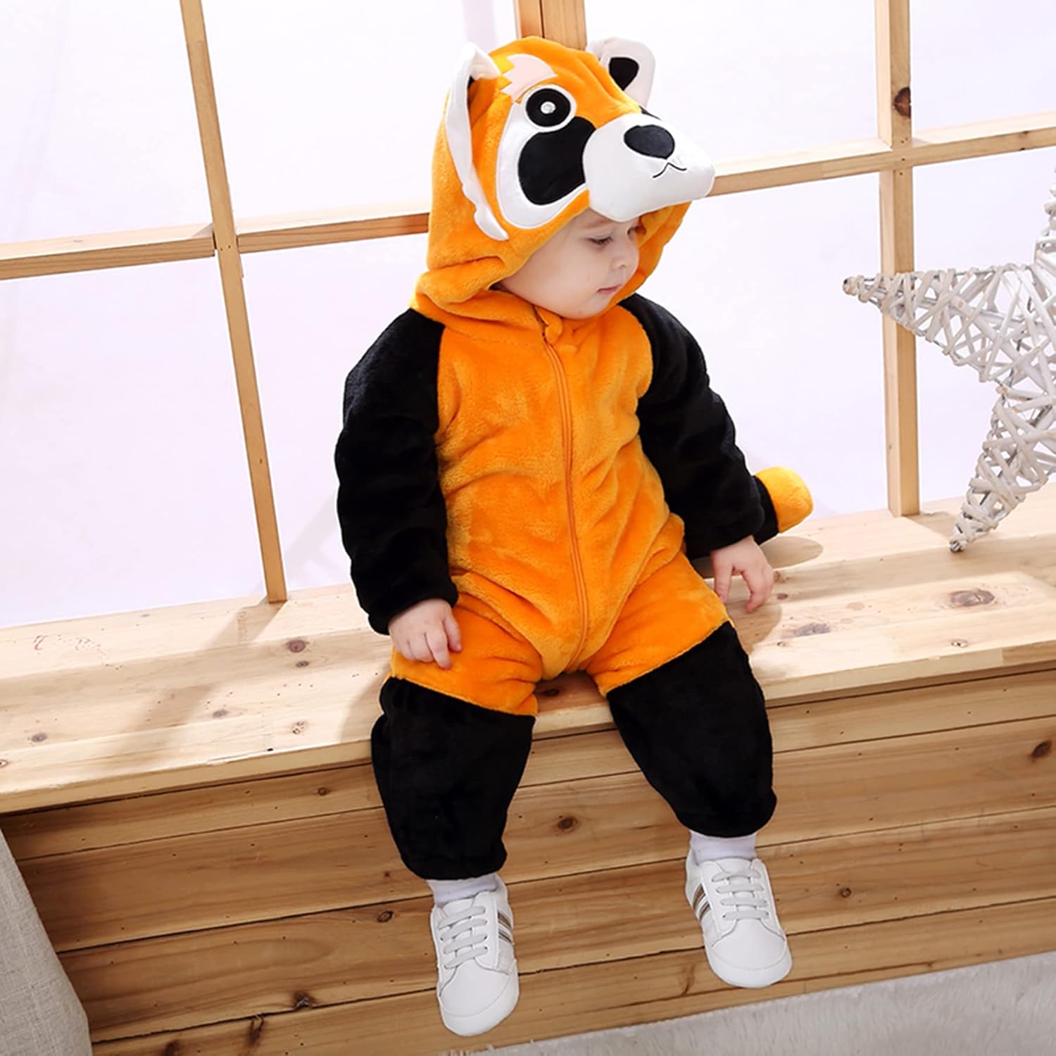 TONWHAR Infants Toddlers Halloween Cosplay Outfit Kids' Raccoon Costume Playwear - Image 8