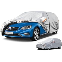 Funda Exterior Ford Focus GUNHYI Funda para coche familiar, impermeable, transpirable, para todo tipo de clima, 6 capas, resistente, para exteriores, ajuste universal, Audi A4 Avant, Octavia Combi, etc. (longitud 450-485 cm)