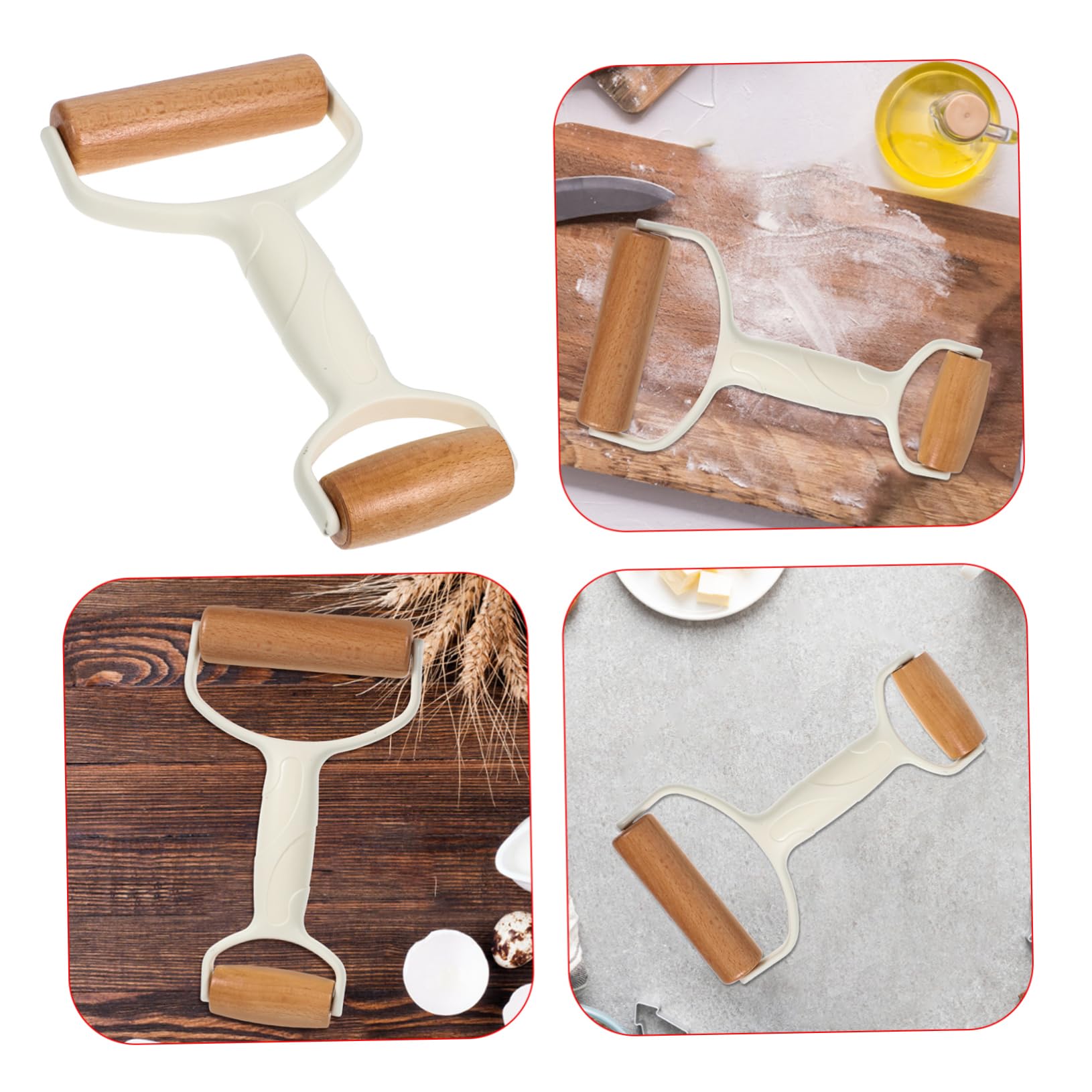 MAGICLULU 3 Piezas rodillo palo para amasar utensilios de cocina para enrollar Herramienta de amasar herramienta de cocina herramienta para hornear de madera