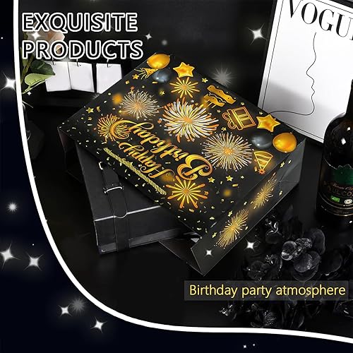 Miniatura 4 de DTESL Bolsa de regalo musical con luces de fuegos artificiales y animación diseñada para cumpleaños, bolsas de regalo de cumpleaños se dan a