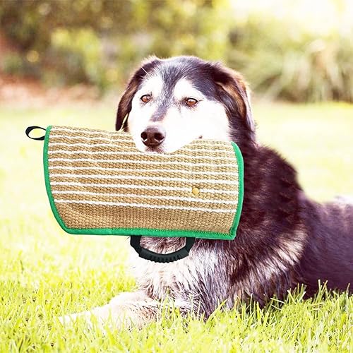 Miniatura 41 de Manga para mordeduras de perro, brazo de entrenamiento, yute, masticable, juguete para K9, trabajo perro, pitbull, pastor alemán, cachorros, perros