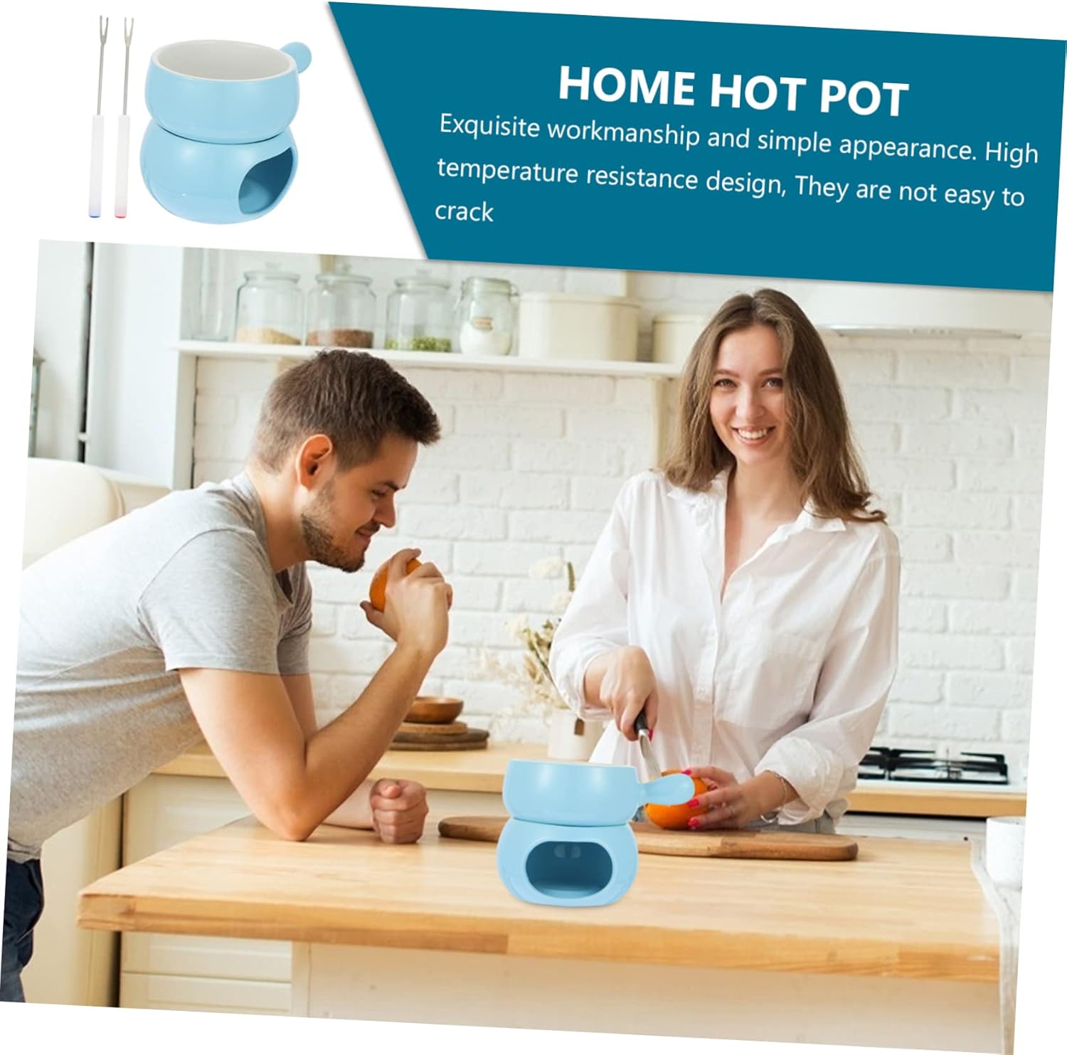 Alipis Ceramic Cheese Melt Pot Set Chocolate Fondue Maker Party Fountain for Chocolate Baking Tool Furnace Stove Easy Clean