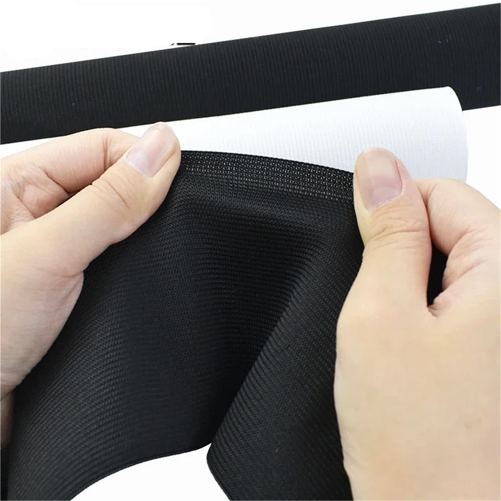 Cinta elástica de punto para costura, Bandas Elásticas for Coser 10 Metros 7-50 Cm Banda Extra Ancha Crochet Pantalones De Goma Suave Cinturón Cintura(White,10METER-50CM)