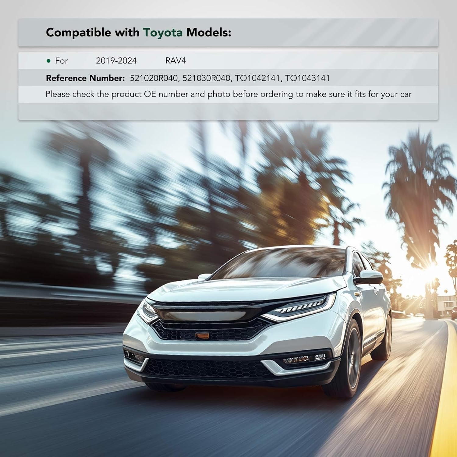 YHTAUTO Front Left and Right Bumper Cover Support Compatible with Toyota RAV4 2019-2024, Driver and Passenger Side, Aluminum Bumper Bracket