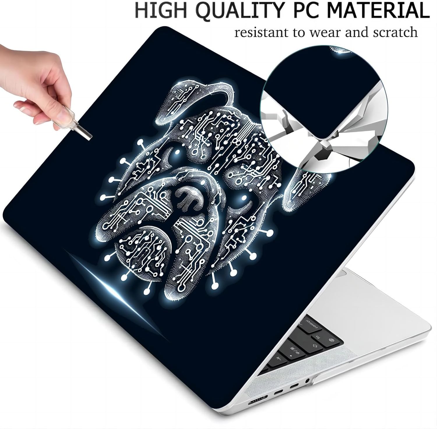 Compatible with MacBook Neo 13-inch, Hard Shell Case with Keyboard Cover and Screen Protector (A3404 A18 Pro chip, 2026 Release) - English Bulldog MC22914