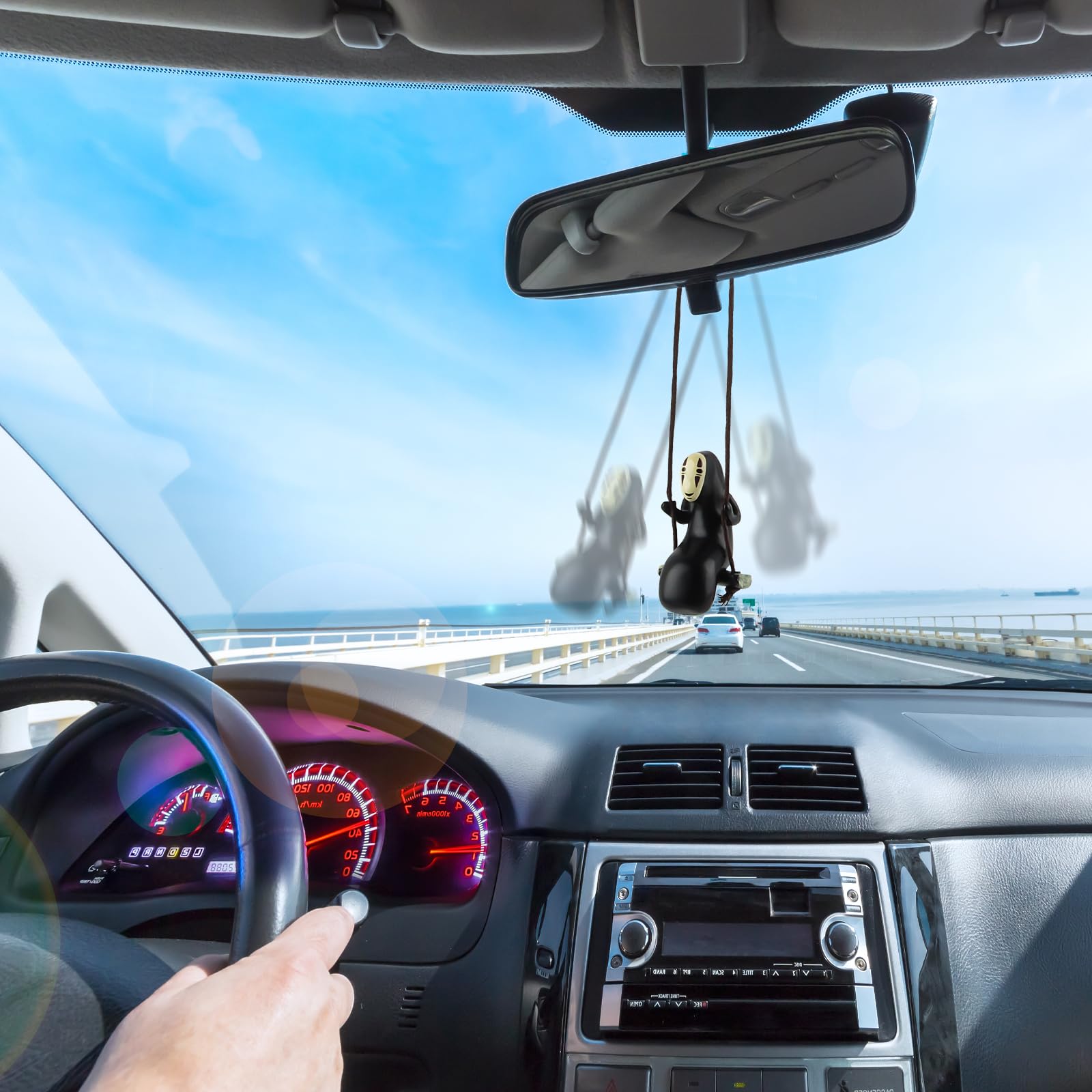 Ciondolo ZoneYan per Specchietto Retrovisore Senza Volto, Accessori da Appendere, Ornamenti Interni, Decorazione Creativa per Auto