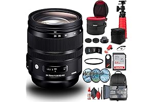 Sigma 24-70mm f/2.8 Canon Bundle with Backpack, Memory Card, and Accessories