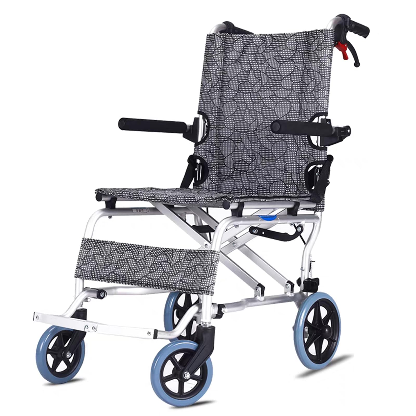 Carrozzina pieghevole in alluminio Carrozzina pieghevole in alluminio Carrozzina leggera da viaggio Adatta per adulti, persone con disabilità e persone a mobilità ridotta(52X70X90cm(20.4X27