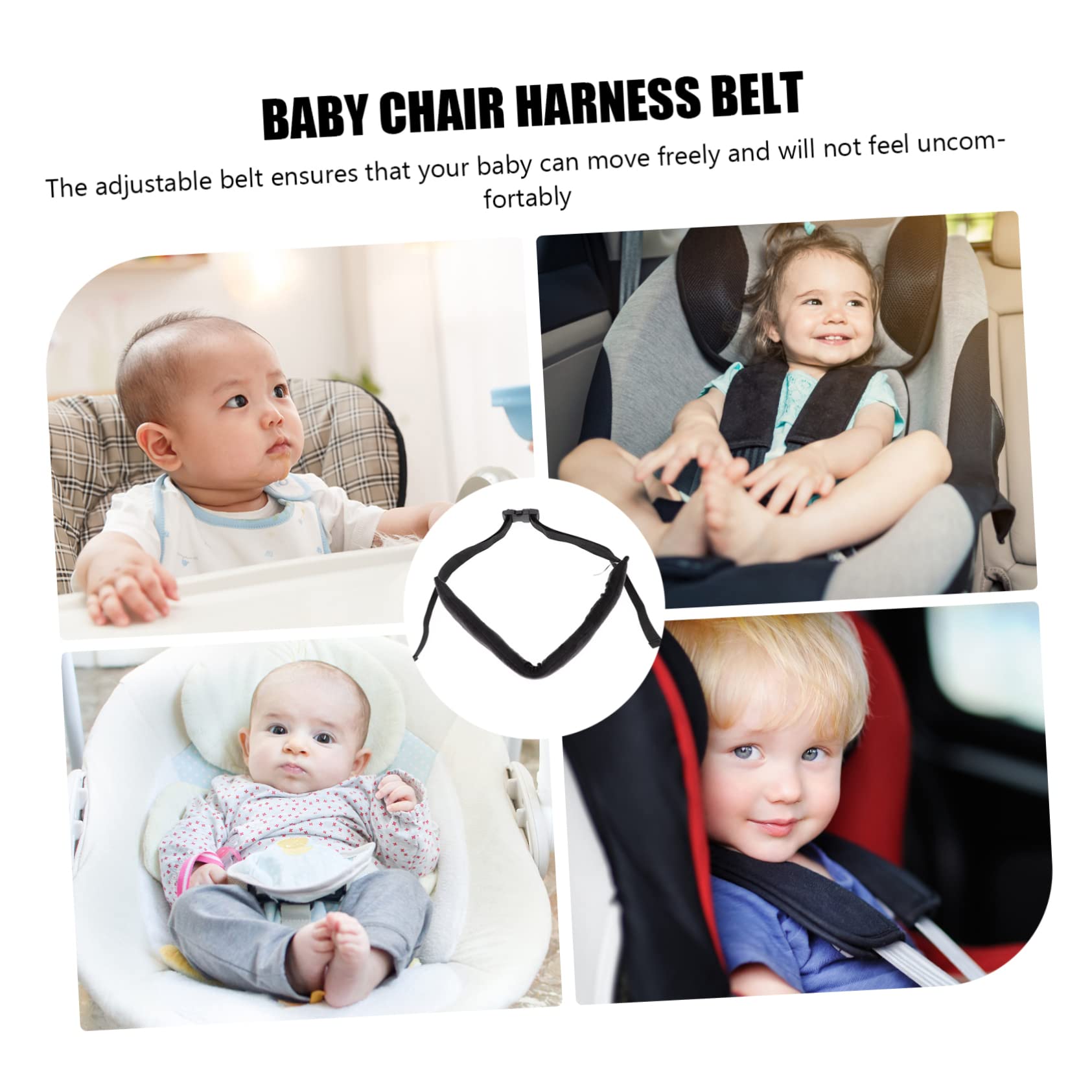 BESPORTBLE Adjustable Highchair Harness for Safety Portable and Lightweight Chair Strap Easy to Install Highchair Belt for Boys and Present for Showers and Travel