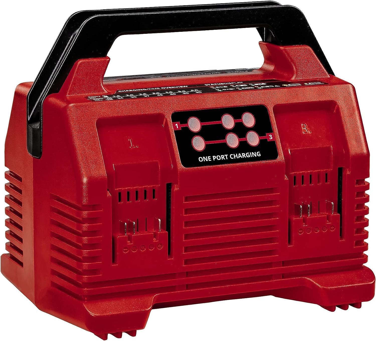 Einhell Quattrocharger 4A Battery Charger Power X-Change, Simultaneous Charging Of 4 Batteries, Universally Compatible With All Einhell 18V PXC Lithium-Ion Rechargeable Batteries