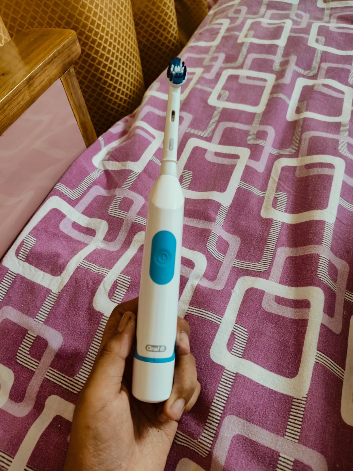 Oral B Revolution AA Battery Electric Toothbrush for Adults, Long