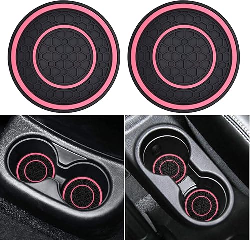 Miniatura 14 de Auprite Portavasos para automóvil, paquete de 2 posavasos universales antideslizantes para automóvil, accesorios para el interior del automóvil