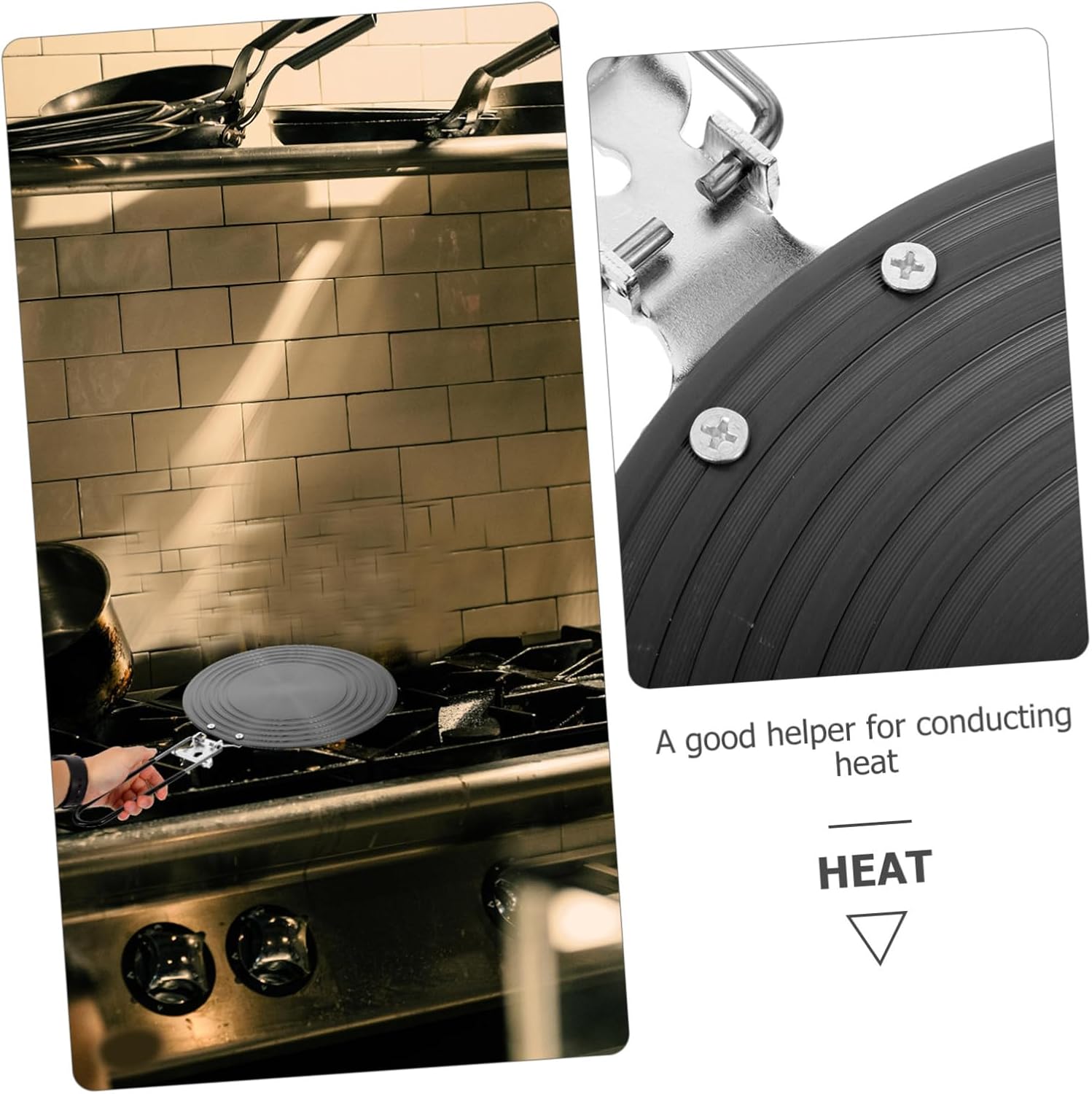 Induction Heat Diffuser Plate Aluminum Cooking Adapter for Gas Stoves Quick Heat Distribution for Even Cooking and Defrosting Foods Style