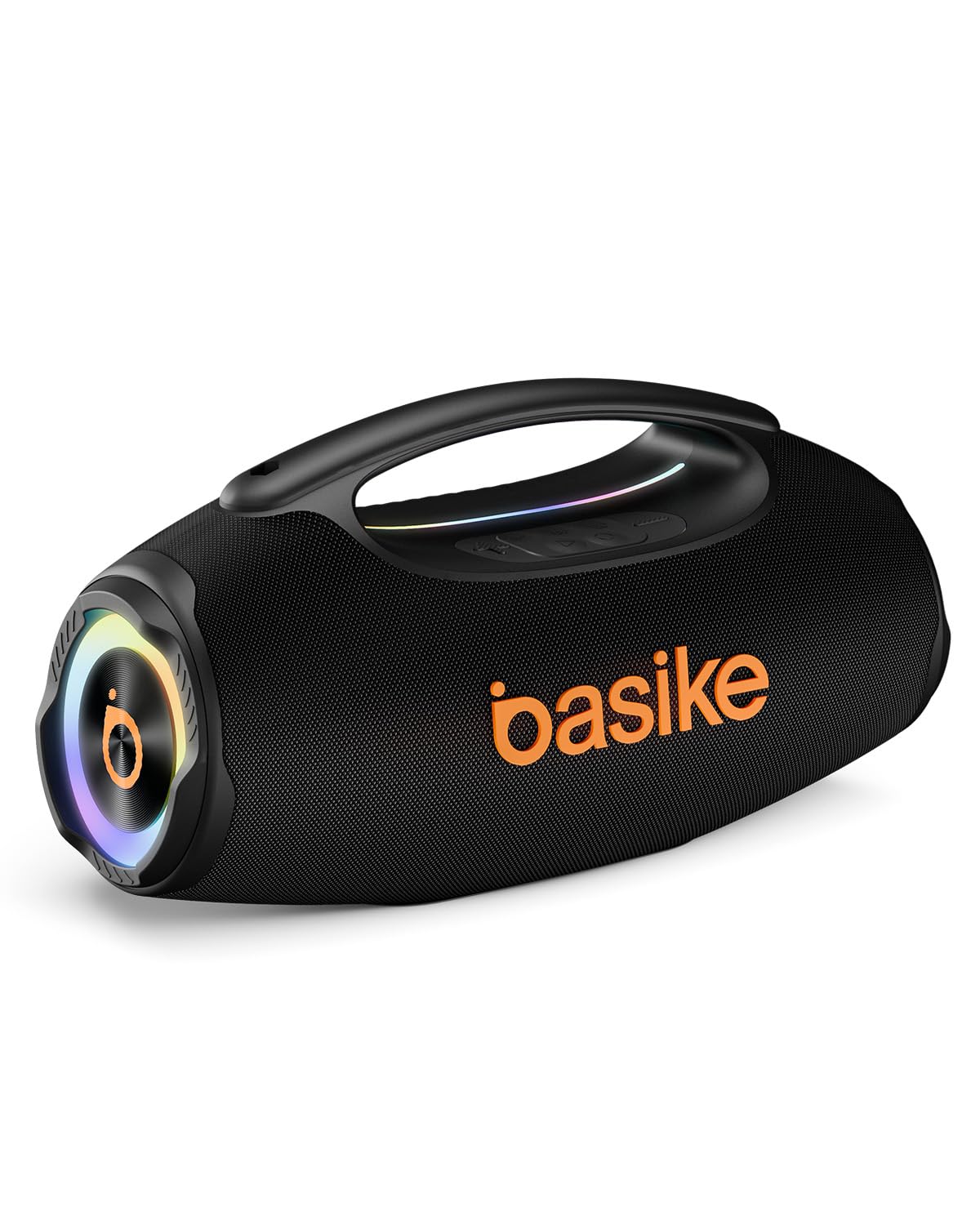 Caixa de Som Bluetooth Portátil 50W com Microfone, Grave Poderoso, Iluminação RGB - AB4092 Preto