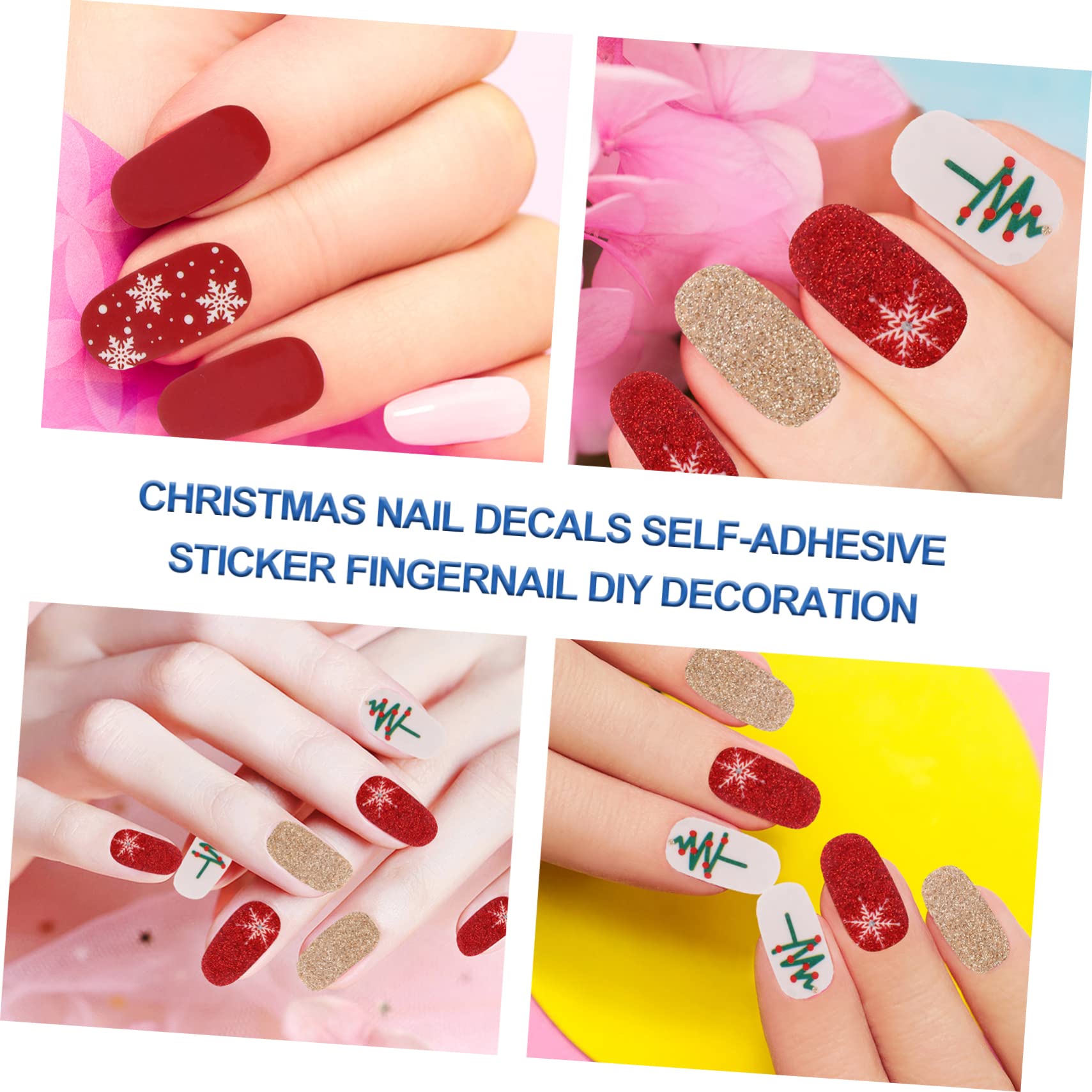 LALAFINA 30fogli Adesivi Per Unghie Natalizi Decalcomanie Per Manicure Festivi Per e Celebrazioni