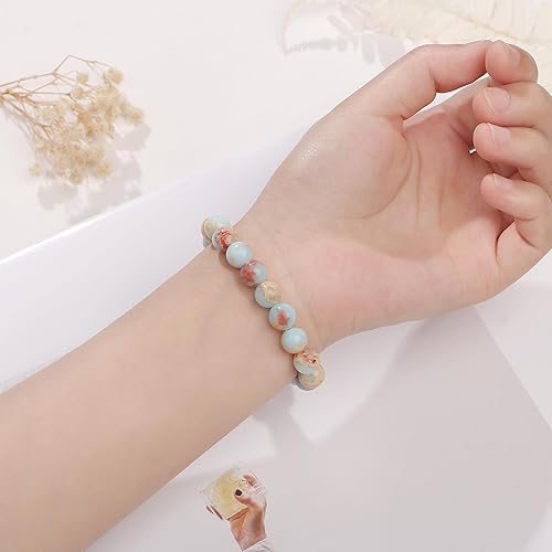 Miniatura 4 de Yiyang 13th 16th 18th 21st 25th 30th 35th 40th 45th 50th 60th 65th 70th 75th 80th Birthday Gifts for Women Girls, Natural Stone Bracelet Birthday