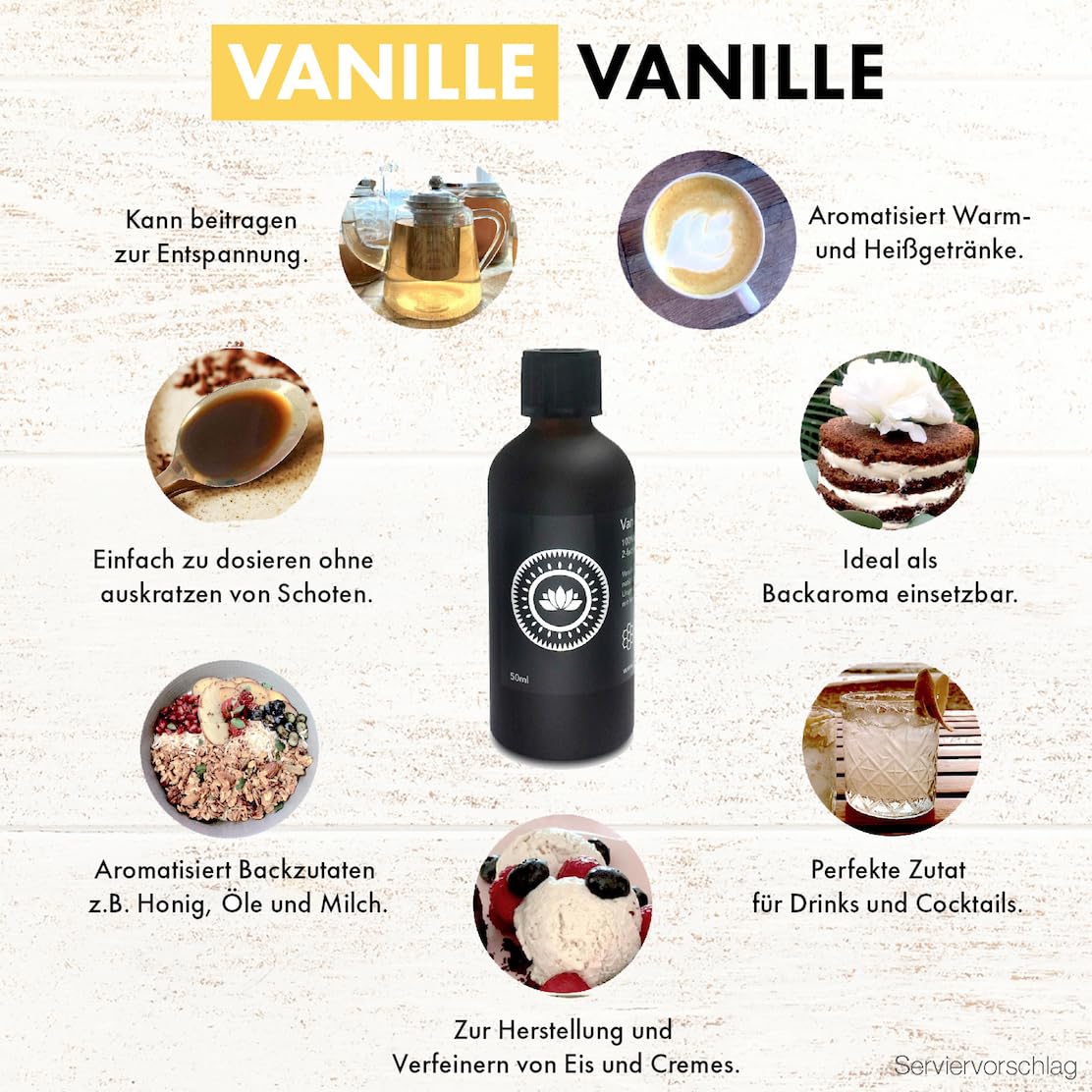 Vanilla Campaign® Premium Vanille Extrakt, Ohne Zucker mit Alkohol, Aus echten Vanilleschoten, naturbelassen, vegan, fairtrade (100ml)