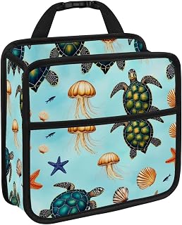 NEWzone Turtle Starfish Jellyfish Car Seat Back Organizer, Leather Vehicle Backseat Hanging Storage Pocket, Multipurpose Auto Travel Essentials Accessories for Kids & Adults, Universal for Most Car