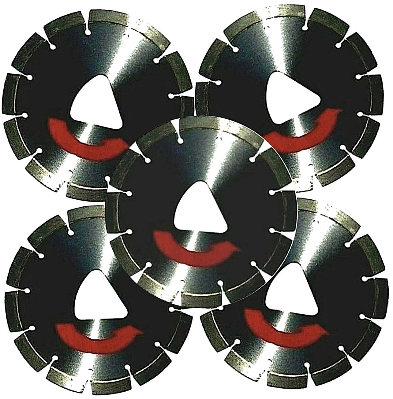 6" Green Concrete Diamond Saw Blades for Early Entry Cutting - 0.100" Width, Medium Bond Universal Fit 5 Pack