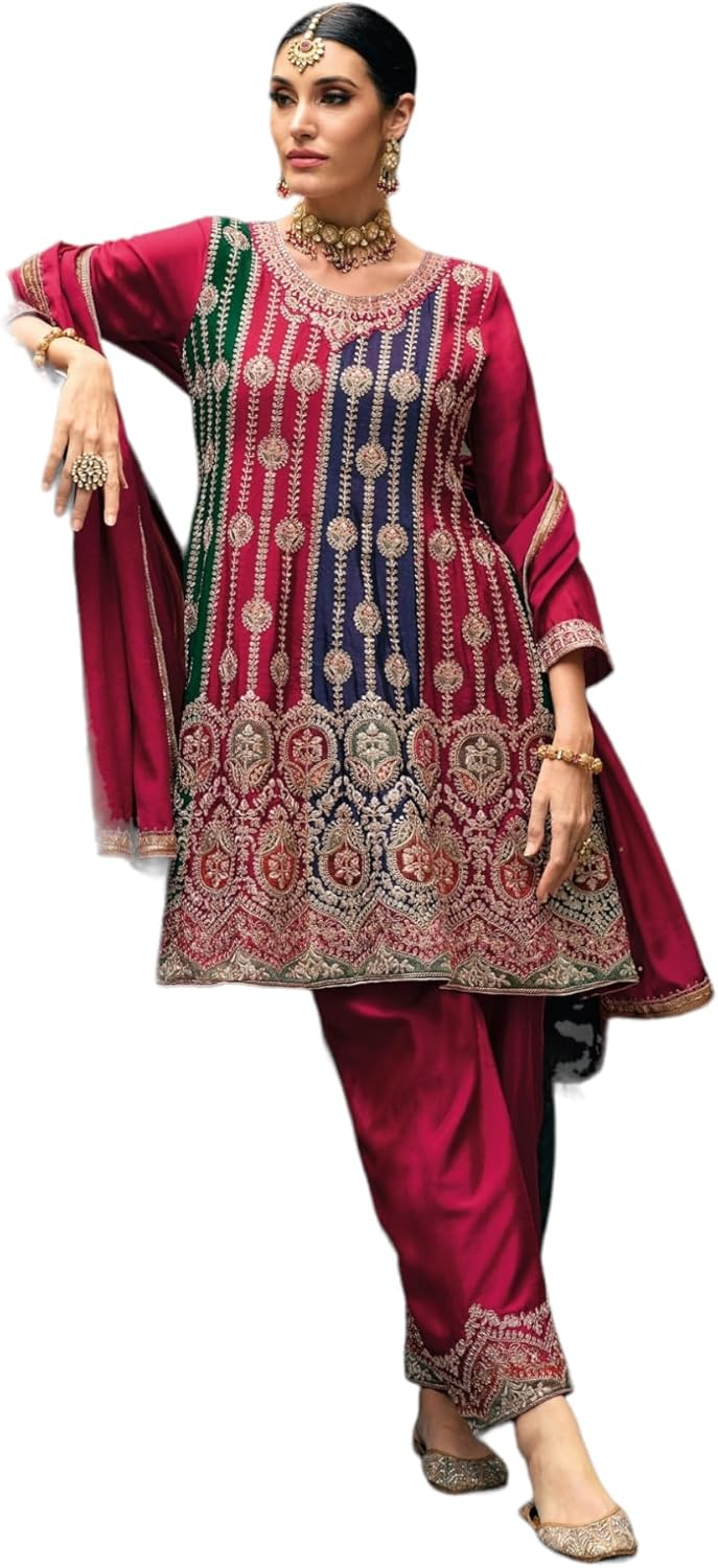 Indian Traditional Ready to wear Palazzo Salwar Kameez for Women with Dupatta